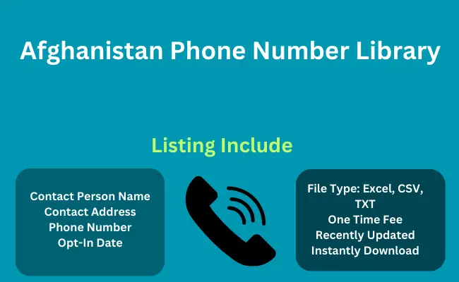 Afghanistan phone number library