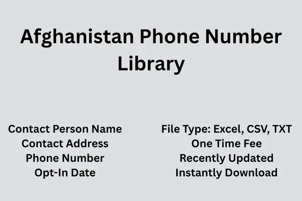 Afghanistan phone number library