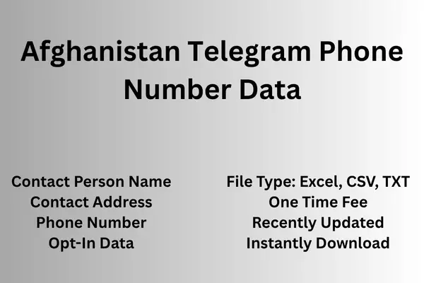 Afghanistan telegram phone number data