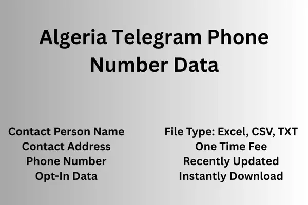 Algeria telegram phone number data