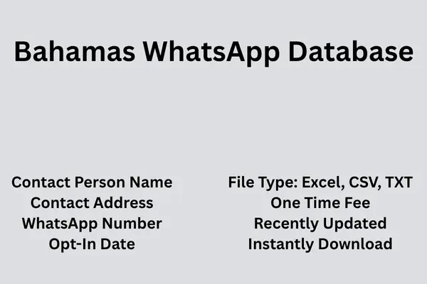 Bahamas whatsapp database