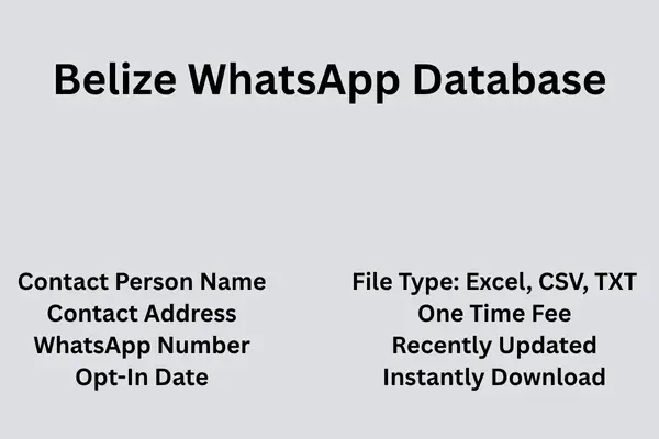 Belize whatsapp database