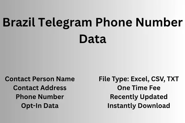 Brazil telegram phone number data