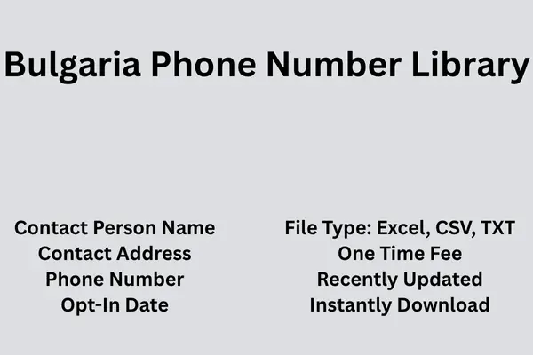 Bulgaria phone number library