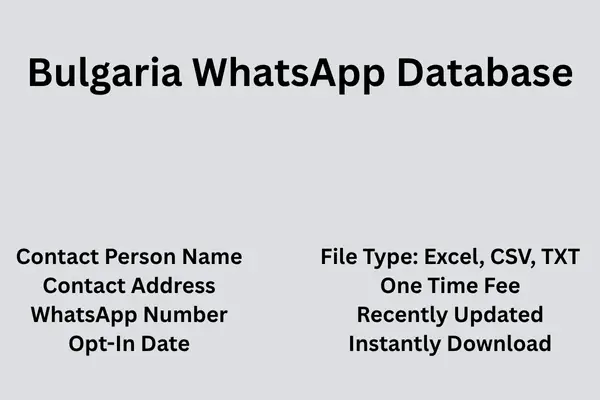 Bulgaria whatsapp database