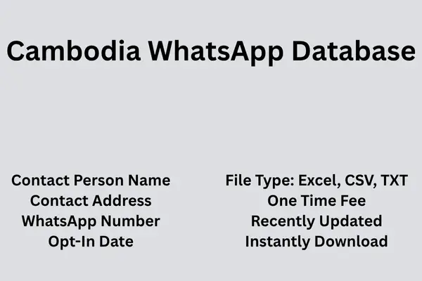 Cambodia whatsapp database