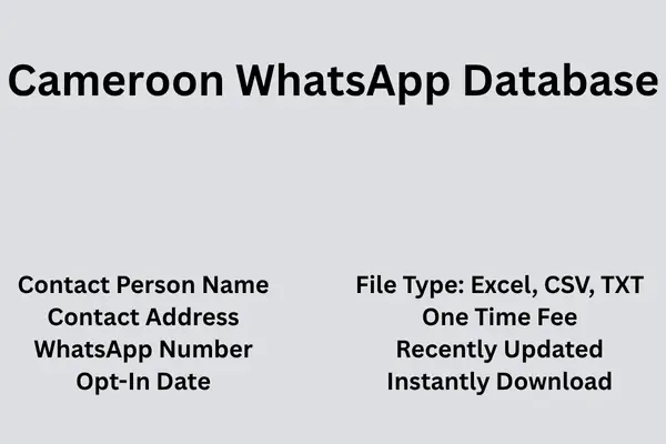 Cameroon whatsapp database