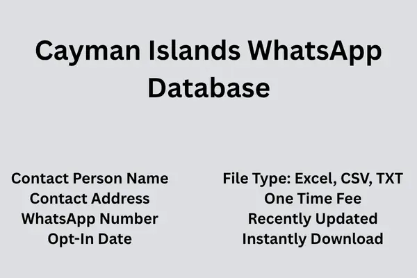 Cayman Islands whatsapp database