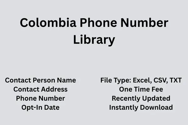 Colombia phone number library