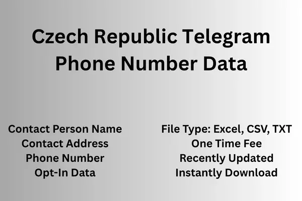 Czech Republic telegram phone number data