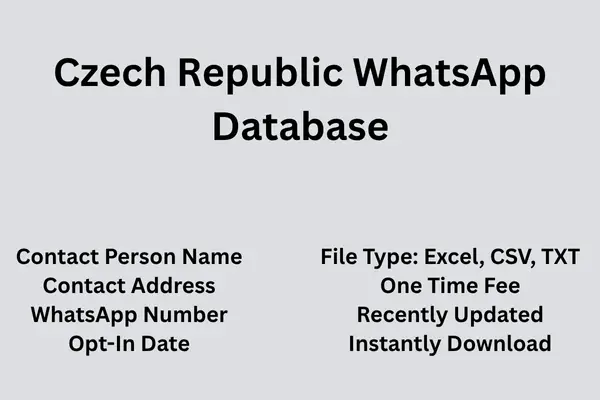 Czech Republic whatsapp database