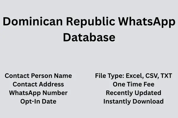 Dominican Republic whatsapp database