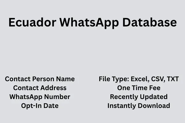 Ecuador whatsapp database