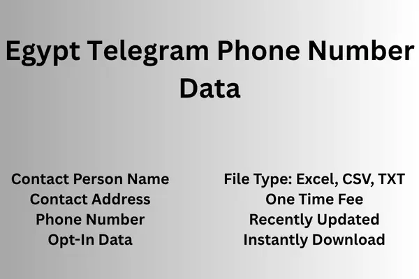 Egypt telegram phone number data