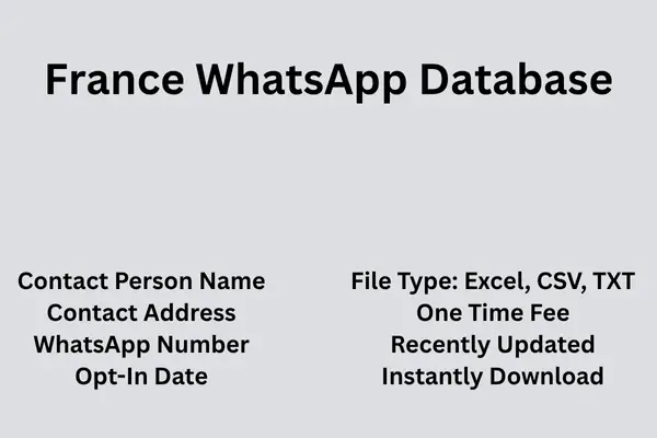 France whatsapp database