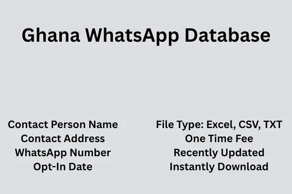 Ghana whatsapp database