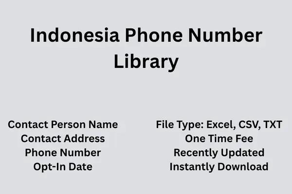 Indonesia phone number library
