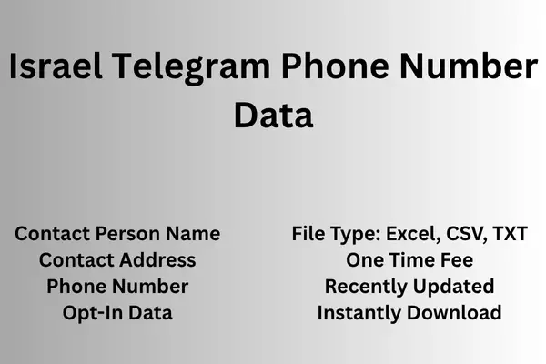 Israel telegram phone number data