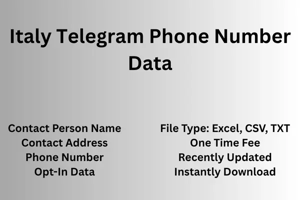 Italy telegram phone number data