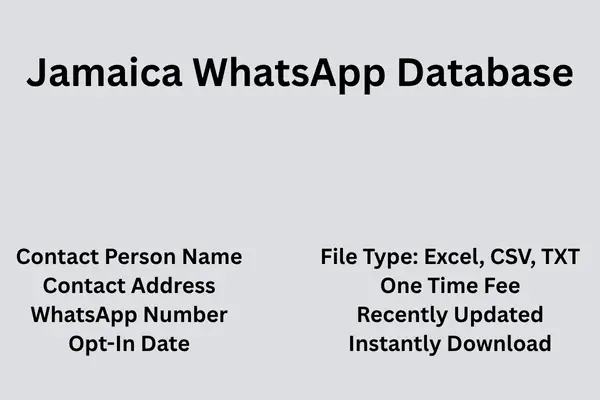 Jamaica whatsapp database