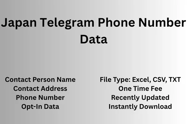 Japan telegram phone number data