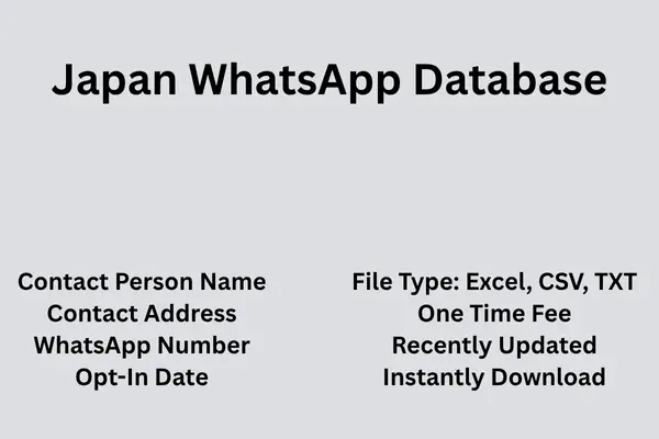 Japan whatsapp database