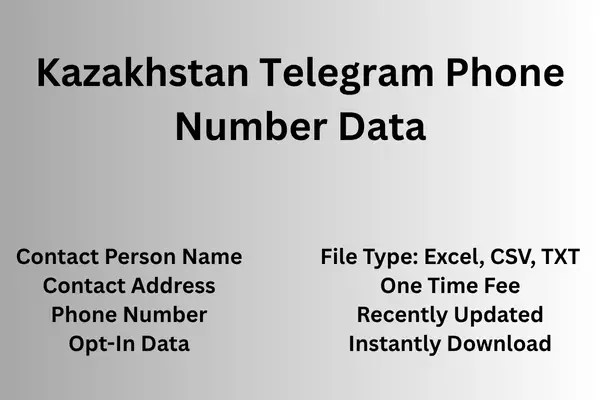Kazakhstan telegram phone number data