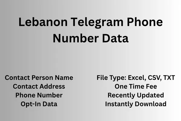 Lebanon telegram phone number data