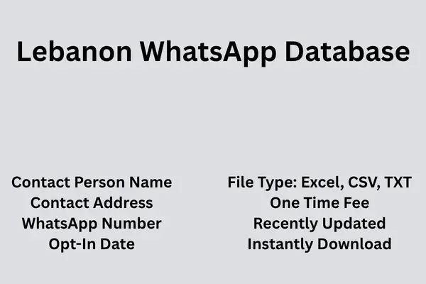 Lebanon whatsapp database