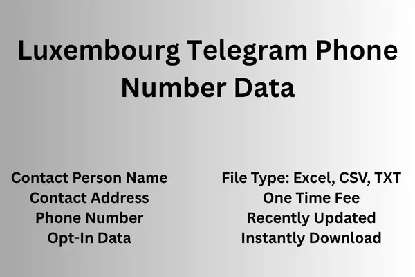 Luxembourg telegram phone number data