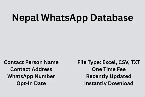 Nepal whatsapp database