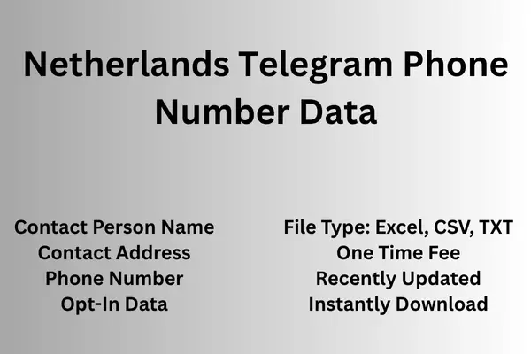 Netherlands telegram phone number data