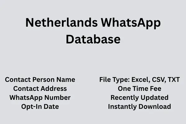 Netherlands whatsapp database