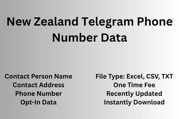 New Zealand telegram phone number data