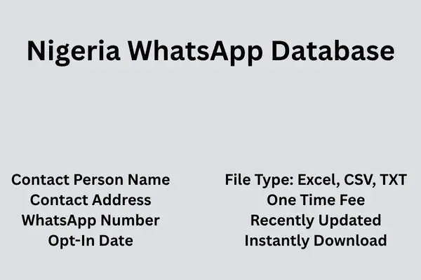 Nigeria whatsapp database