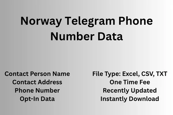 Norway telegram phone number data