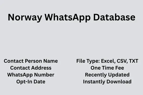 Norway whatsapp database