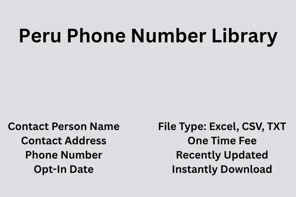 Peru phone number library