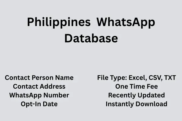 Philippines whatsapp database