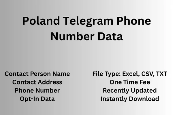 Poland telegram phone number data