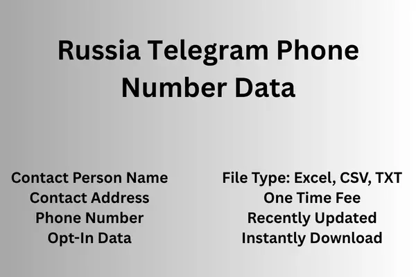 Russia telegram phone number data