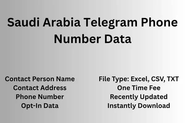 Saudi Arabia telegram phone number data