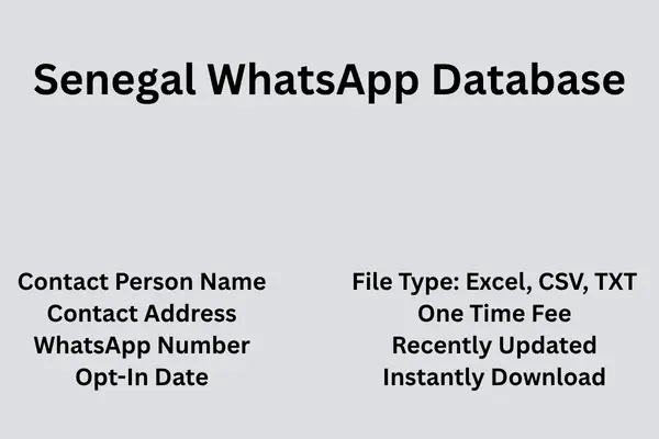 Senegal whatsapp database