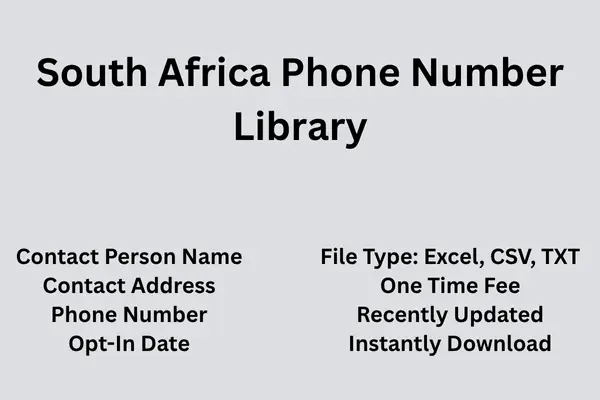 South Africa phone number library