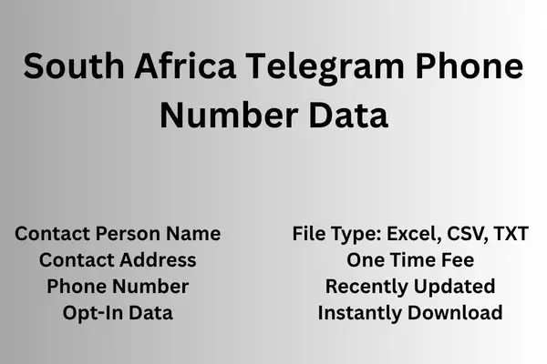 South Africa telegram phone number data
