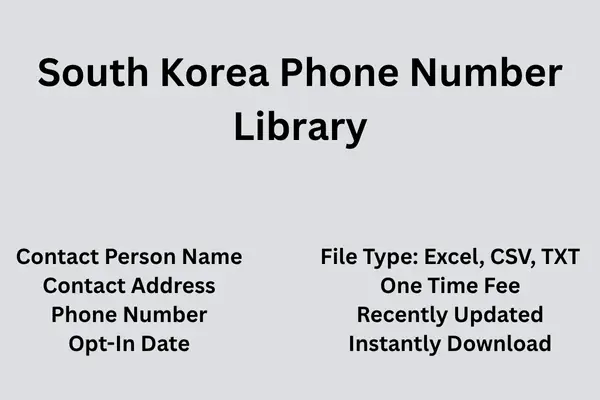 South Korea phone number library