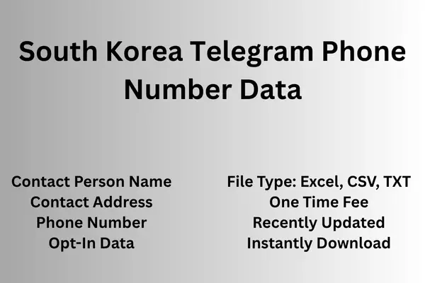 South Korea telegram phone number data