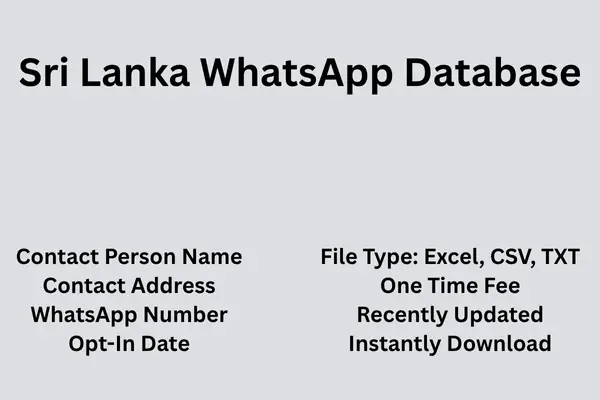 Sri Lanka whatsapp database