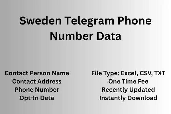 Sweden telegram phone number data