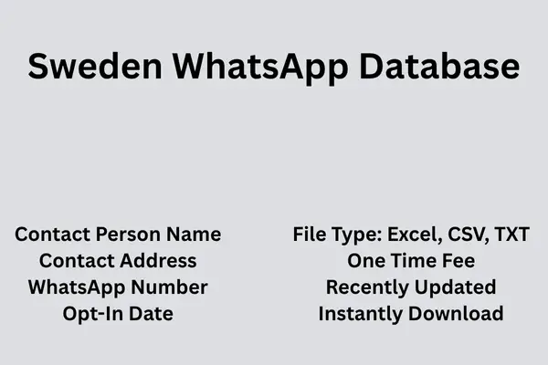 Sweden whatsapp database